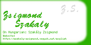 zsigmond szakaly business card